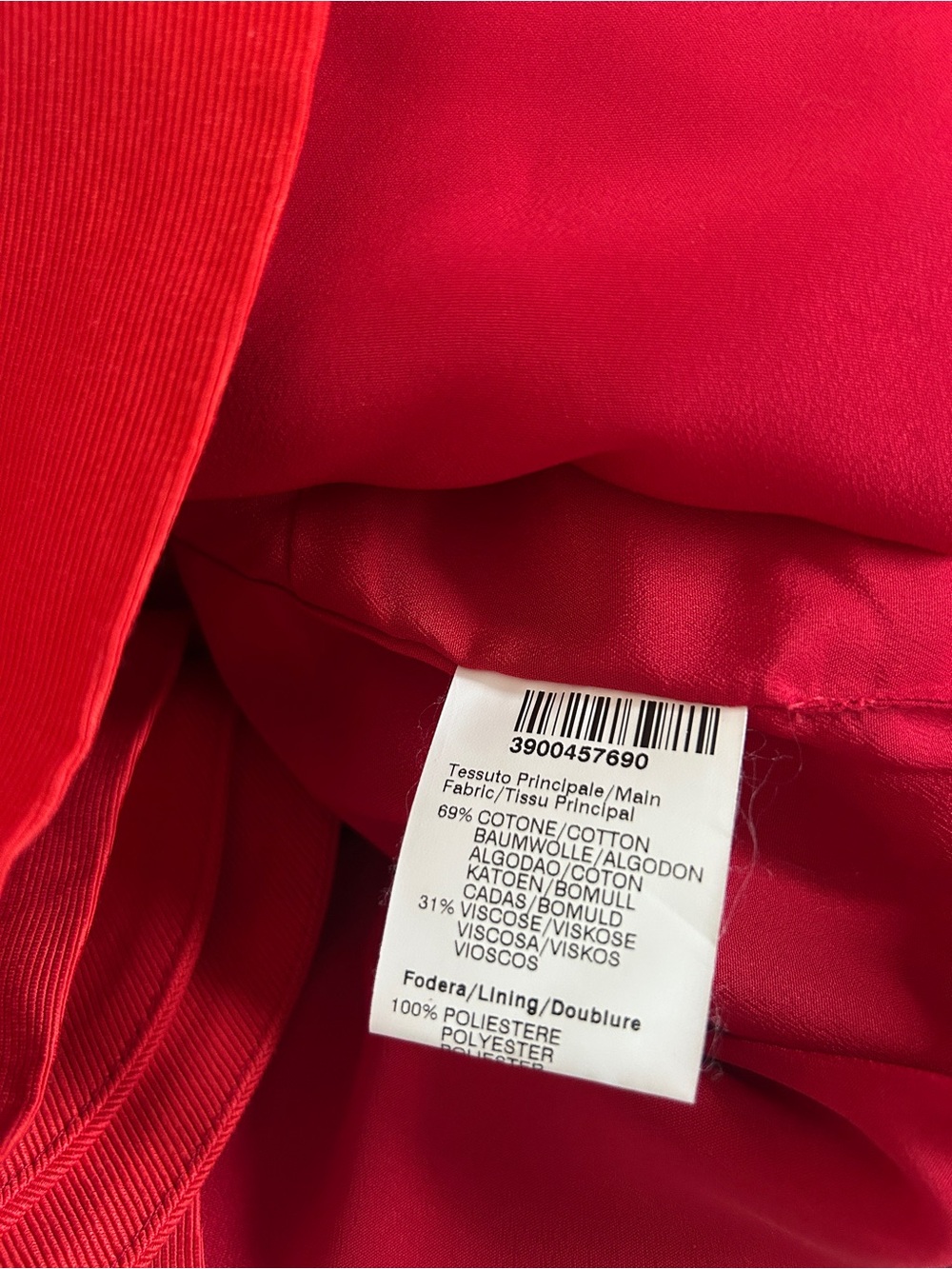 MSGM One-Shoulder Red Ruffle Top - Picture 4 of 5